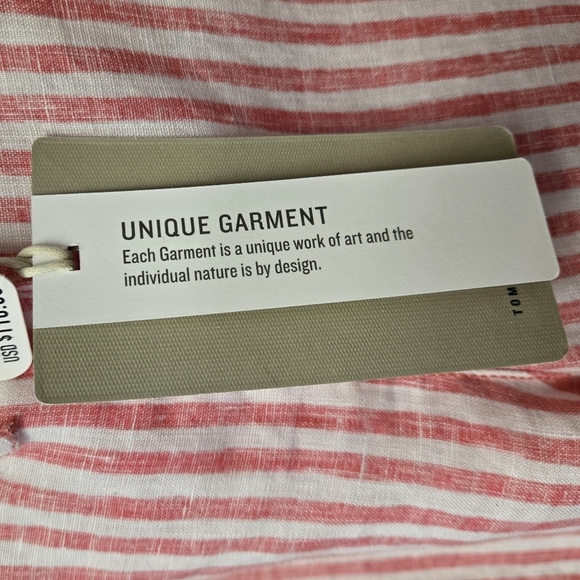 Tommy Bahama Ocean Surf High Rise Linen Easy Shorts Soft Flamingo Red Stripe XL - Picture 6 of 8